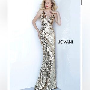 Gold Sequin Jovani Gown